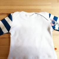 Baby Frühchen Strampler, Gr 46/48 mit Shirt , Reborn Baby, Handgefertigt aus Jersey für Frühchen Babys Bild 4