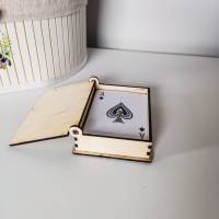 Personalisiertes Spielkarten-Etui aus Holz für Pokerkarten | Kartenspiele Aufbewahrungsbox mit Namen | Poker Zubehör Bild 6
