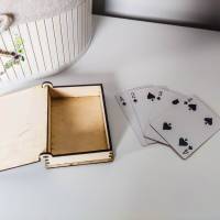 Personalisiertes Spielkarten-Etui aus Holz für Pokerkarten | Kartenspiele Aufbewahrungsbox mit Namen | Poker Zubehör Bild 7