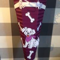 Dekoelemente für Schultüte Zuckertüte für Mädchen Hund Lila Nur Motive Bild 1