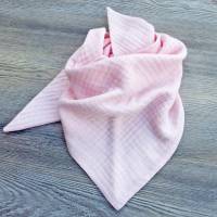 Unifarbiges Musselintuch in rosa, grau oder rost, Dreieckstuch aus Double Gauze Bild 9