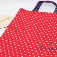Kindertasche rot Sterne dunkelblau mit Namen personalisiert / Tasche / Stoffbeutel / Baumwoll Beutel Bild 6