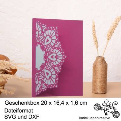 Plotterdatei Geschenkbox 20x16,4x1,6 cm