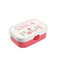 Brotdose Mepal mit Namen, Lunchbox & Trinkflasche für Mädchen mit Obsteinsatz und Gabel, Motiv Süßigkeiten Bild 1