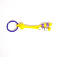Schlüsselanhänger mit Perlen und Name oder Wunschtext, aus Paracord, mit buntem Schlüsselring, Wunschfarben Bild 1