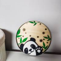 Personalisiertes Wandbild für Kinderzimmer | Wandbehang Panda Bär | Wanddeko mit Name & Geburtsdatum | Geschenke Geburt Bild 5