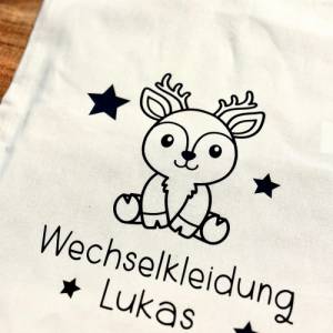 Personalisierte Wechseltasche / Kindergarten Beutel mit Namen | Wechselbeutel | Beutel Kita | Kindergartentasche Kindert Bild 2