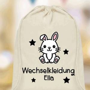 Personalisierte Wechseltasche / Kindergarten Beutel mit Namen | Wechselbeutel | Beutel Kita | Kindergartentasche Kindert Bild 3