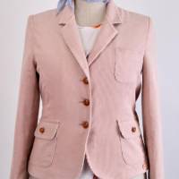 Damen Breit Cord Blazer in Puder Farbe, leicht rosa Bild 2