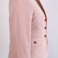 Damen Breit Cord Blazer in Puder Farbe, leicht rosa Bild 3