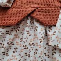 Sweater Kleid / Sweater / Tunika / Girly Sweater / Kleidchen mit Schößchen Kleid für Mädchen Zweige Rost Bild 3