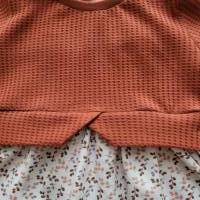Sweater Kleid / Sweater / Tunika / Girly Sweater / Kleidchen mit Schößchen Kleid für Mädchen Zweige Rost Bild 5
