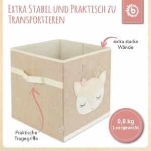 Personalisierte Aufbewahrungsbox Reh passend Ikea | Korb für Spielsachen | Personalisierte Kinderzimmerdeko Spielzeug Au Bild 8