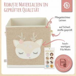 Personalisierte Aufbewahrungsbox Reh passend Ikea | Korb für Spielsachen | Personalisierte Kinderzimmerdeko Spielzeug Au Bild 9