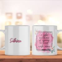 Personalisierte Kaffeetasse für die beste Schwester | Tasse mit Namen und Spruch | Kaffeebecher Geschenk Bild 1