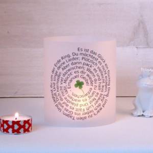 DIY Lichthülle "Glück" als hübsches Geschenk zum Geburtstag oder Silvester Bild 1