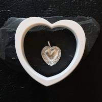 Silberherz aus 999 Silber mit tollem Muster, Geschenk für Muttertag oder Valentinstag Bild 4