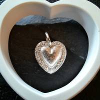 Silberherz aus 999 Silber mit tollem Muster, Geschenk für Muttertag oder Valentinstag Bild 5