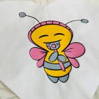 Bügelbild Biene in Wunschfarbe zum aufbügeln - Flexfolie in Wunschfarbe - Plotterbild - mehrfarbiges Bügelbild Bild 4