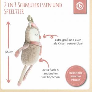 Kuscheltier Reh Kissen Personalisiert mit Name / Mädchen Geschenk / Babygeschenk / Kindergeburtstag Geschenkidee Bild 7