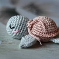 Süße Schildkröte aus Baumwolle, Kleine Schildkröte Anhänger, Glücksbringer und Talisman,kleine handgearbeite Schildkröte Bild 6