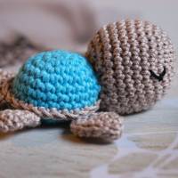 Süße Schildkröte aus Baumwolle, Kleine Schildkröte Anhänger, Glücksbringer und Talisman,kleine handgearbeite Schildkröte Bild 7