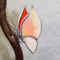 Schmetterlinge aus Tiffany-Glas auf einem Korkenzieher Haselnusszweig Bild 4
