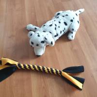 Zergel Hundespielzeug für Vierbeiner Hund - gelb schwarz Bild 1