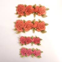 Schöne Aufnäher Blumen, Stoffapplikation Rose, Patches Blumen zum basteln oder nähen, Bügelbild Rose Bild 1