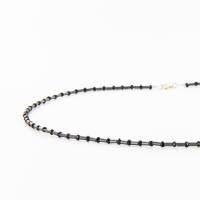 schwarze Spinell Hämatin Halskette mit glänzend matt Bild 3