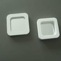 quadratische Mini-Schmuck-Ablage / kleine Ring-Schale - Weiß mit Spiegel Bild 8