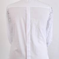 Festliche Damen Bluse in Weiß Bild 2
