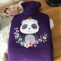 Panda mit Blumen und Krone, perfektes Kindermotiv als Stickdatei Bild 4