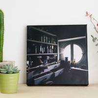 Speisekammer in einem verlassenen Haus Leinwand Fotografie Wandgestaltung 20 x 20 cm Bild 1