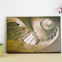 Treppenaufgang Leinwand Druck Fotografie 20 x 30 cm Kunst Fotografie Wanddeko Wandbild Bild 1