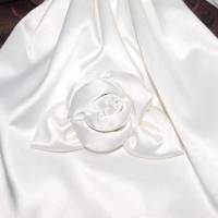 Täschchen Ivory Brauttasche Abendtasche Kommunion aus Satin Bild 3