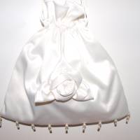 Täschchen Ivory Brauttasche Abendtasche Kommunion aus Satin Bild 4