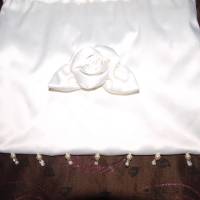 Täschchen Ivory Brauttasche Abendtasche Kommunion aus Satin Bild 5