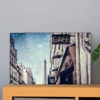 Paris mit Eiffelturm Alu-Print ab 30x40 cm hochwertige Alu-Dibond Platte Wandbild Kunstdruck Bild 1