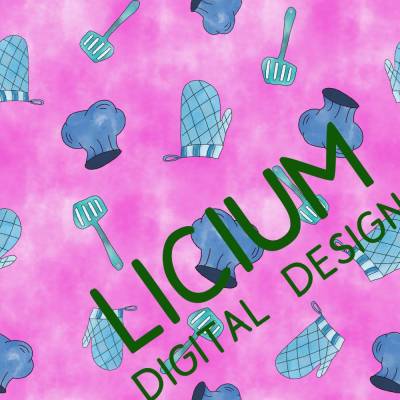 Endlosmuster für Stoffe - Patterndesign - Nahtlosmuster -digitale Datei -Kochmütze, Wender und Handschuh- Farbe 002  jpg