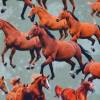 Jersey mit Pferden Pferde 50 x 150 cm Nähen Stoff Pferdeherde Digitaldruck Bild 2
