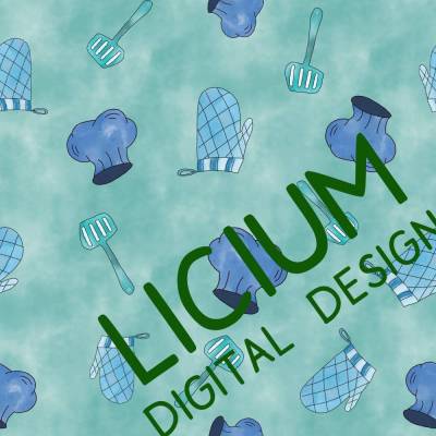 Endlosmuster für Stoffe - Patterndesign - Nahtlosmuster -digitale Datei -Kochmütze, Wender und Handschuh- Farbe 003  jpg