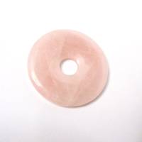 Rosenquarz Donut 40 mm, Anhänger für Kette Bild 1