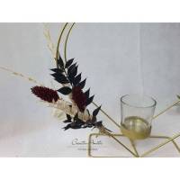 Metallherz Kerzenhalter mit Trockenblumen dekoriert, Muttertagsgeschenk, Freunde, Umzug Bild 2