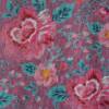 Weicher Nicki-Velour mit romantischen Rosen Blumen rosa grau 50 x 150 cm Nähen Bild 5