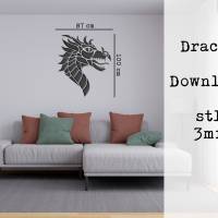 stl 3mf Drachenkopf geometrisch 3D Druck Datei Download Bild 1