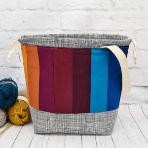 Knitting Project Bag, Stricktasche, Projekttasche für Stricken, Projektbeutel, Handarbeitsbeutel, Stricktbeutel, Handarb Bild 1