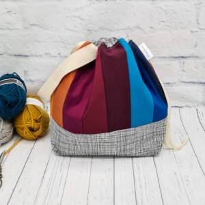 Knitting Project Bag, Stricktasche, Projekttasche für Stricken, Projektbeutel, Handarbeitsbeutel, Stricktbeutel, Handarb Bild 2