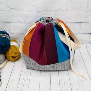 Knitting Project Bag, Stricktasche, Projekttasche für Stricken, Projektbeutel, Handarbeitsbeutel, Stricktbeutel, Handarb Bild 3