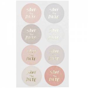 Save the Date Sticker puder-grau 32 Stück Bild 3